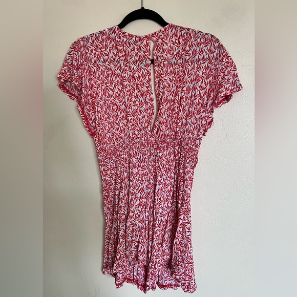 Lulus - like new, red and white romper, Sz M - Picture 4 of 4